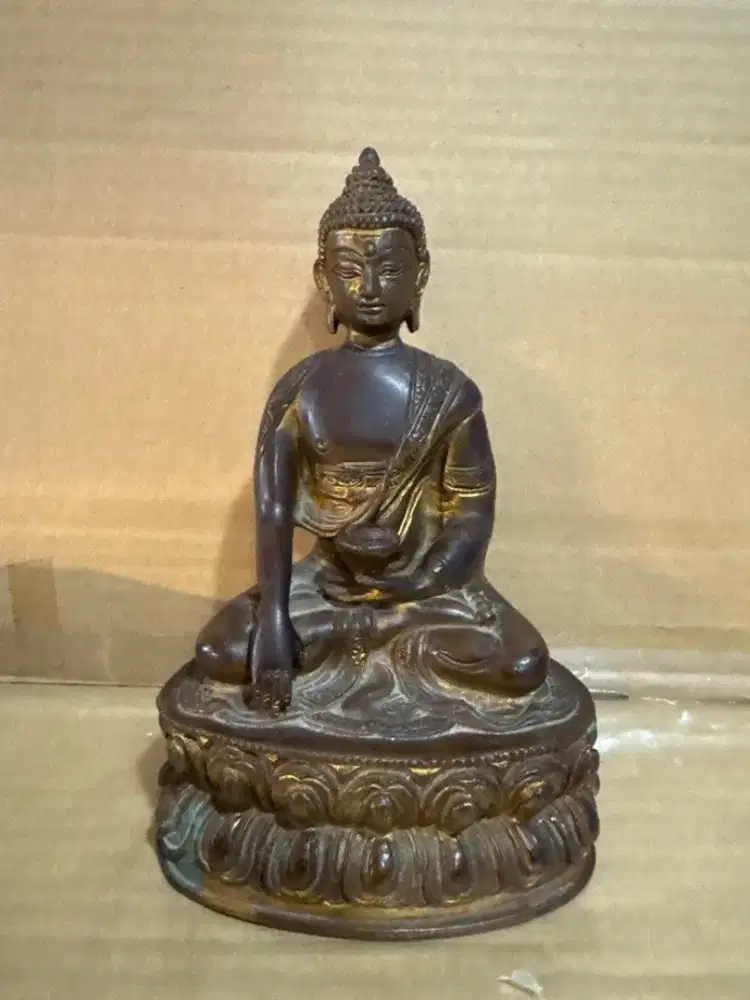 Sakyamuni Patung Perunggu Budha Bronze Antik Vintage Pajangan Asli