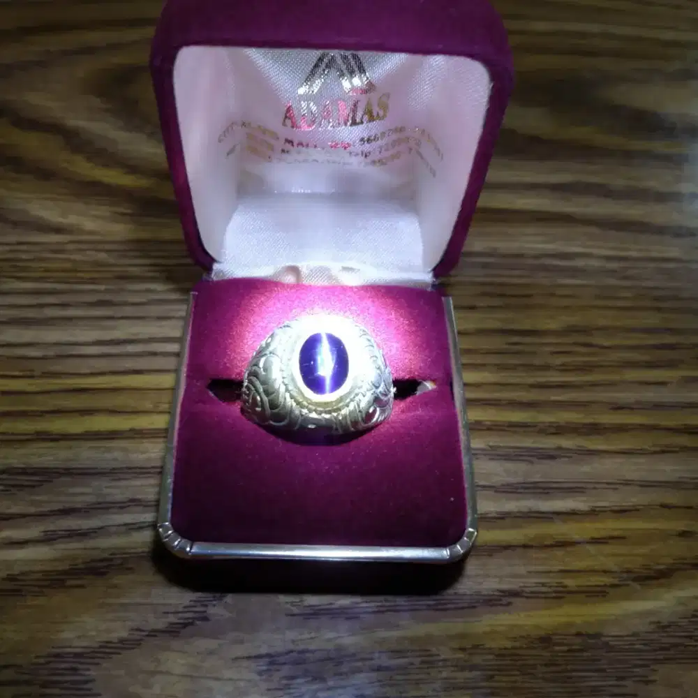 Cincin batu blue safir