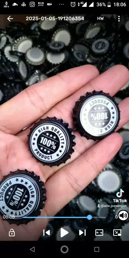 Jual tutup botol crown cap kempyrng