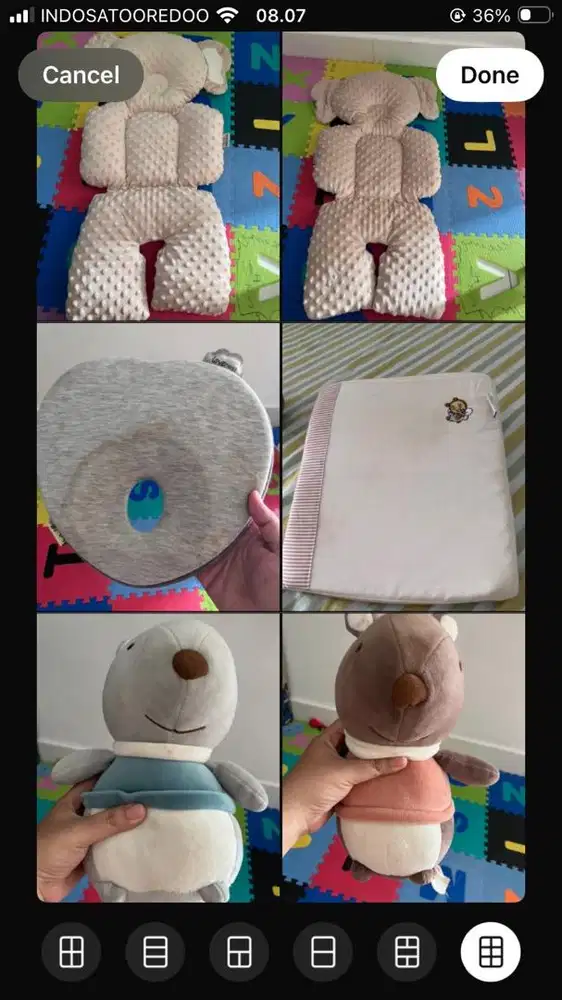 Bantal Anti peyang dan gumoh ,Alas stroller dan boneka