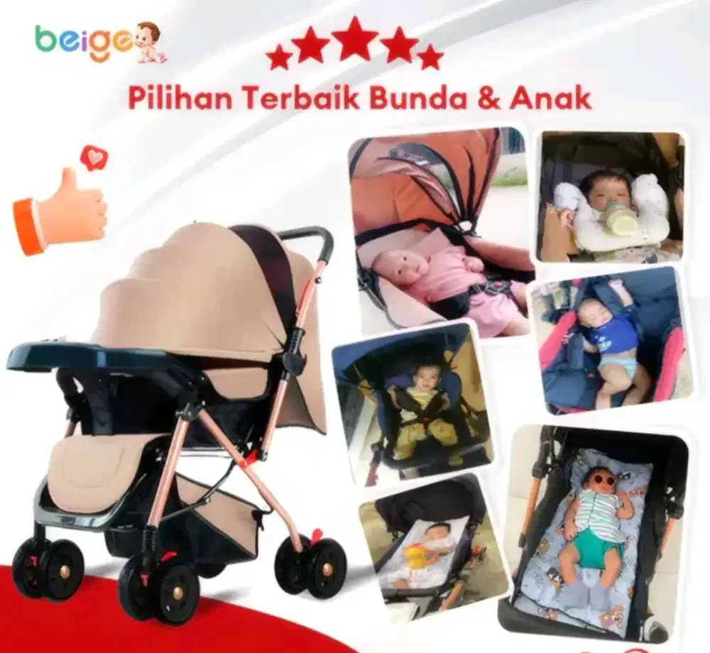 STROLLER baby warna beige