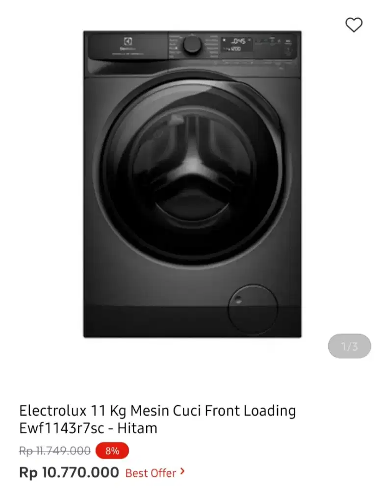 WM ELECTROLUX  FRONT LOAD 11KG