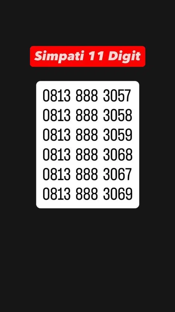 Simpati 11 digit nomor cantik kartu perdana telkomsel 4g best seller