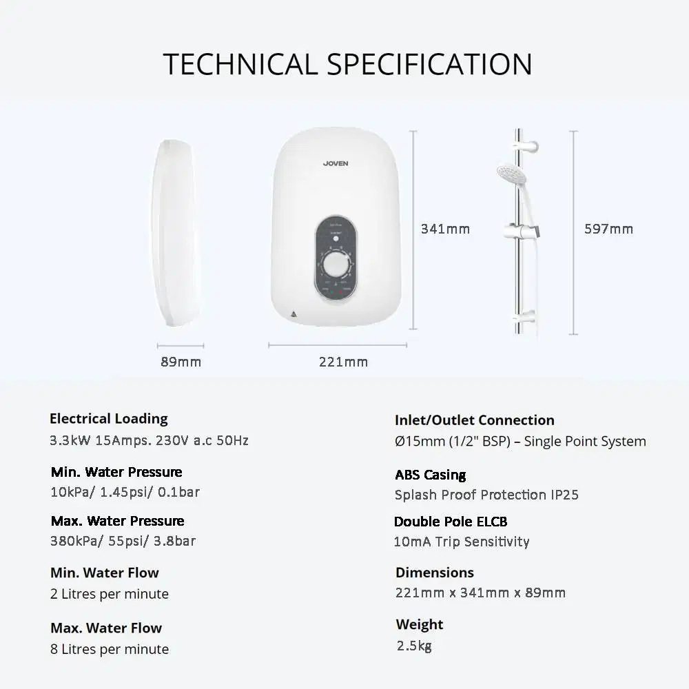 Joven Instant Water Heater SA15M