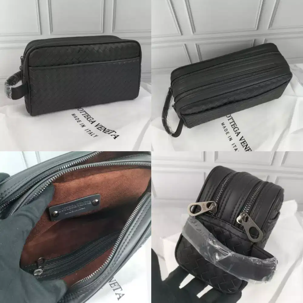 Handbag pouch clutch bottega new model bv double zipper