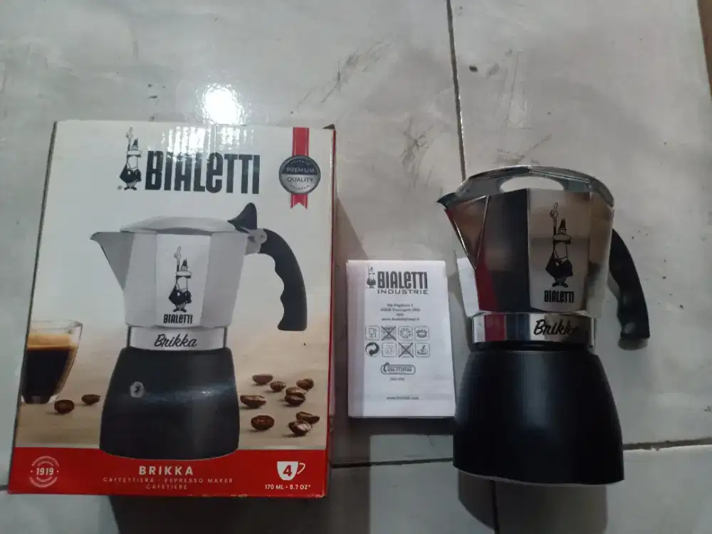 Mokapot Ori Merk bialetty Brikka ukuran 4cup