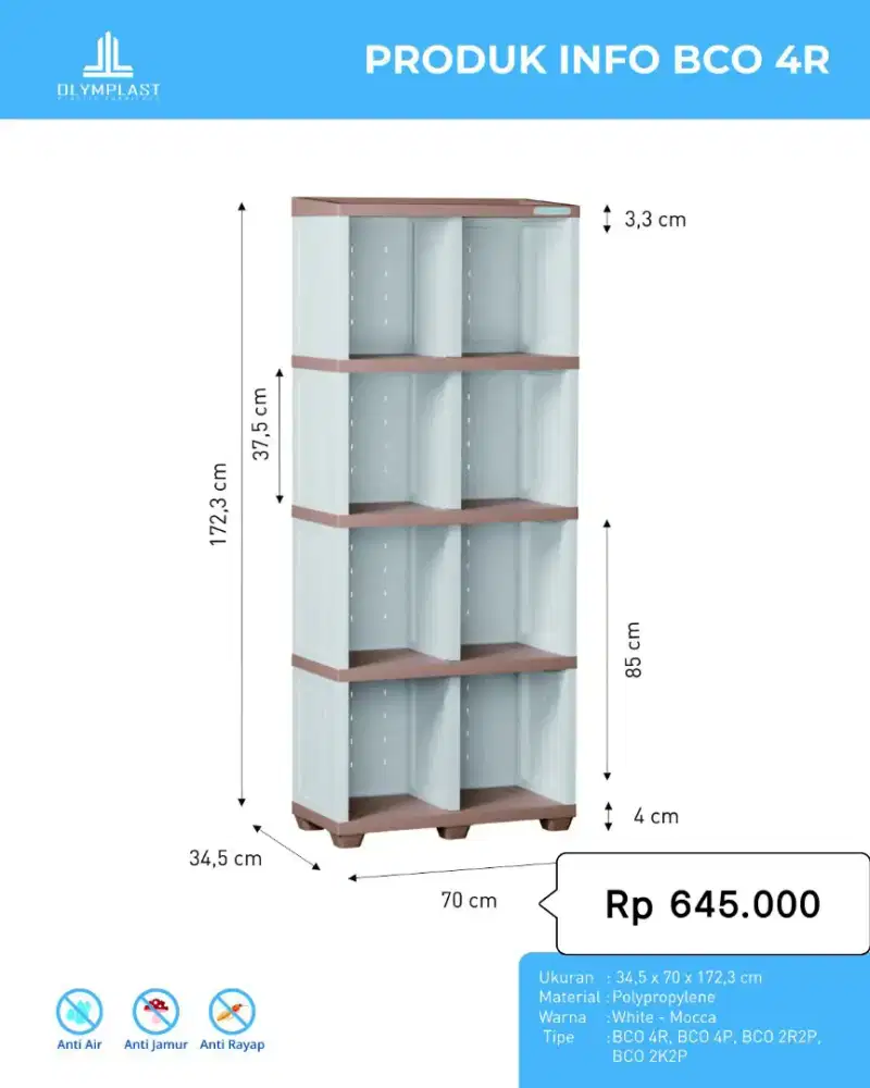 Lemari cabinet plastik murah area jogja (fir)