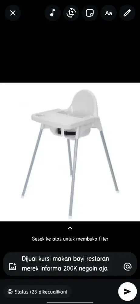 Kursi makan bayi informa