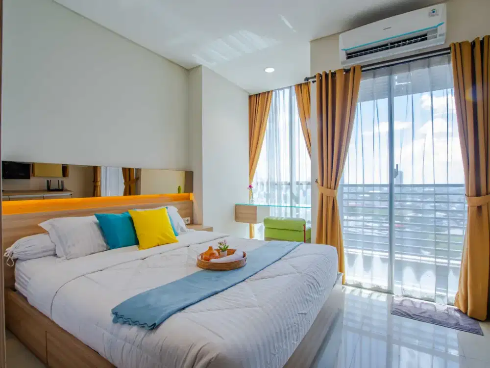 Sewa Harian Bulanan Studio Apartemen GP Plaza Slipi dekat GBK Senayan