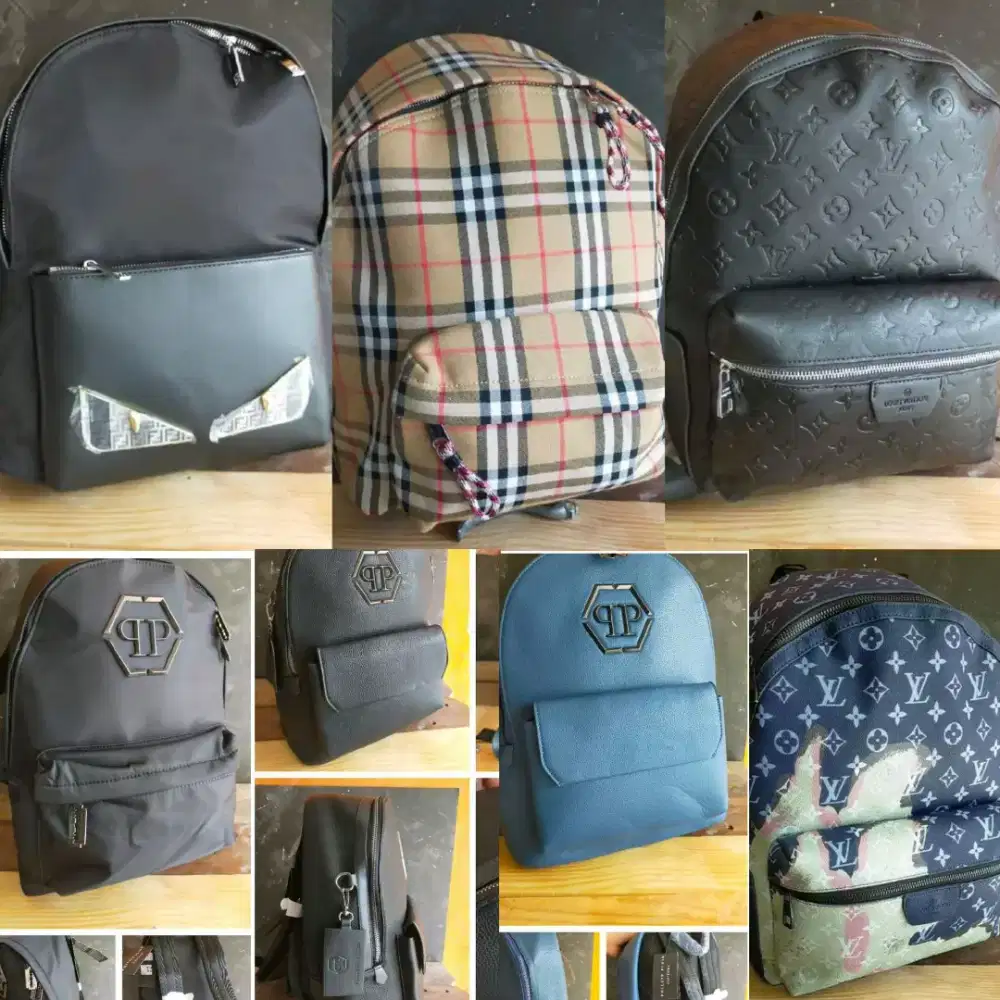 Tas ransel backpack mewah pria branded banyak model lv gucci prada