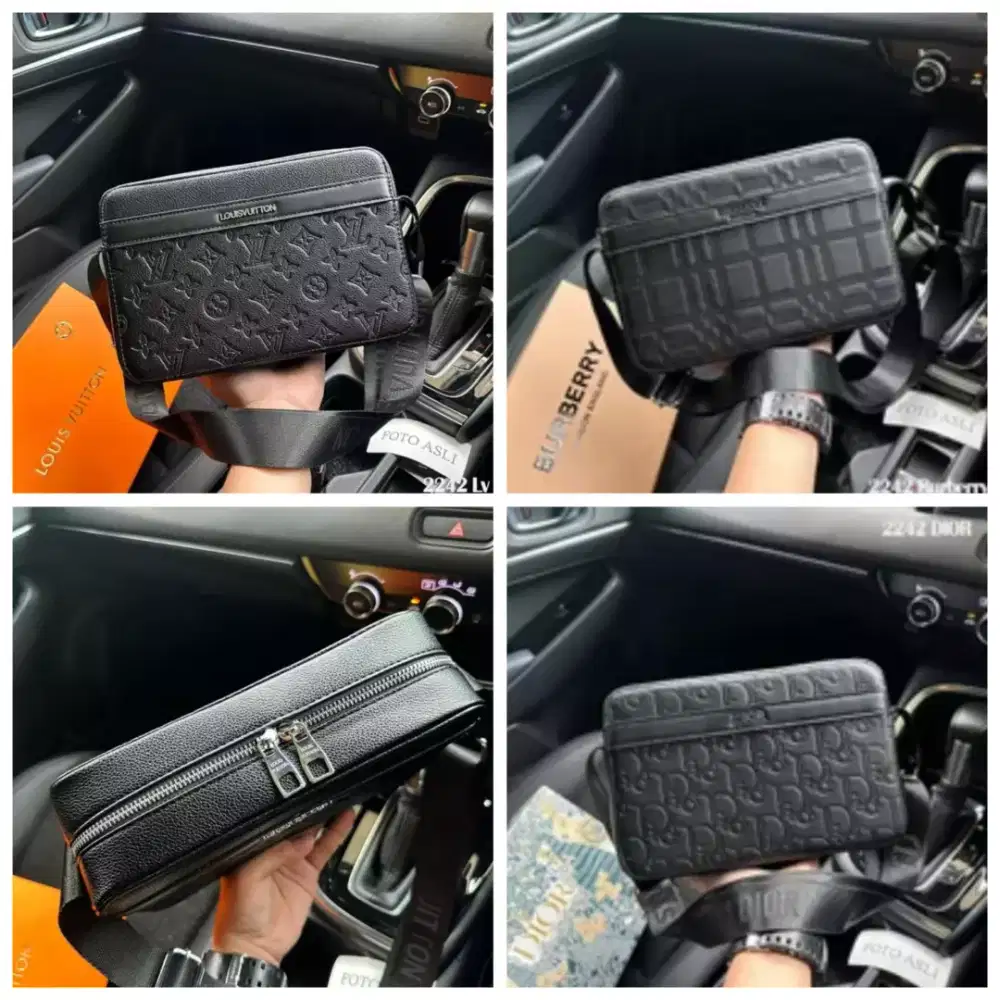 Tas pria burberry messenger bag branded