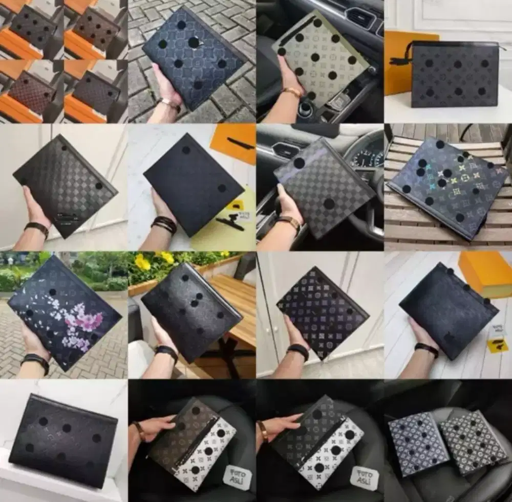 Clutch burberry gucci lv balenciaga bottega versace banyak model