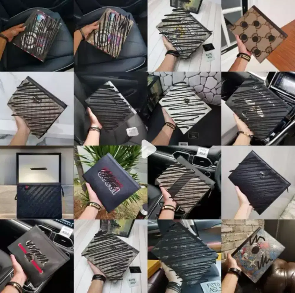 Clutch burberry gucci lv balenciaga bottega versace banyak model #3