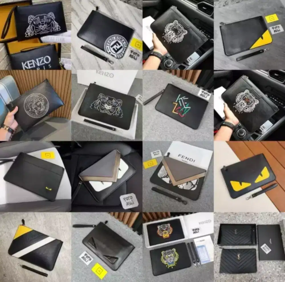 Clutch burberry gucci lv balenciaga bottega versace banyak model #4