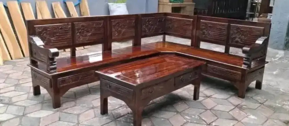 Kursi tamu kayu jati