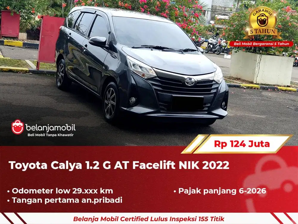 [ GARANSI 5TH ] Toyota Calya 1.2 G AT Facelift 2022/2023