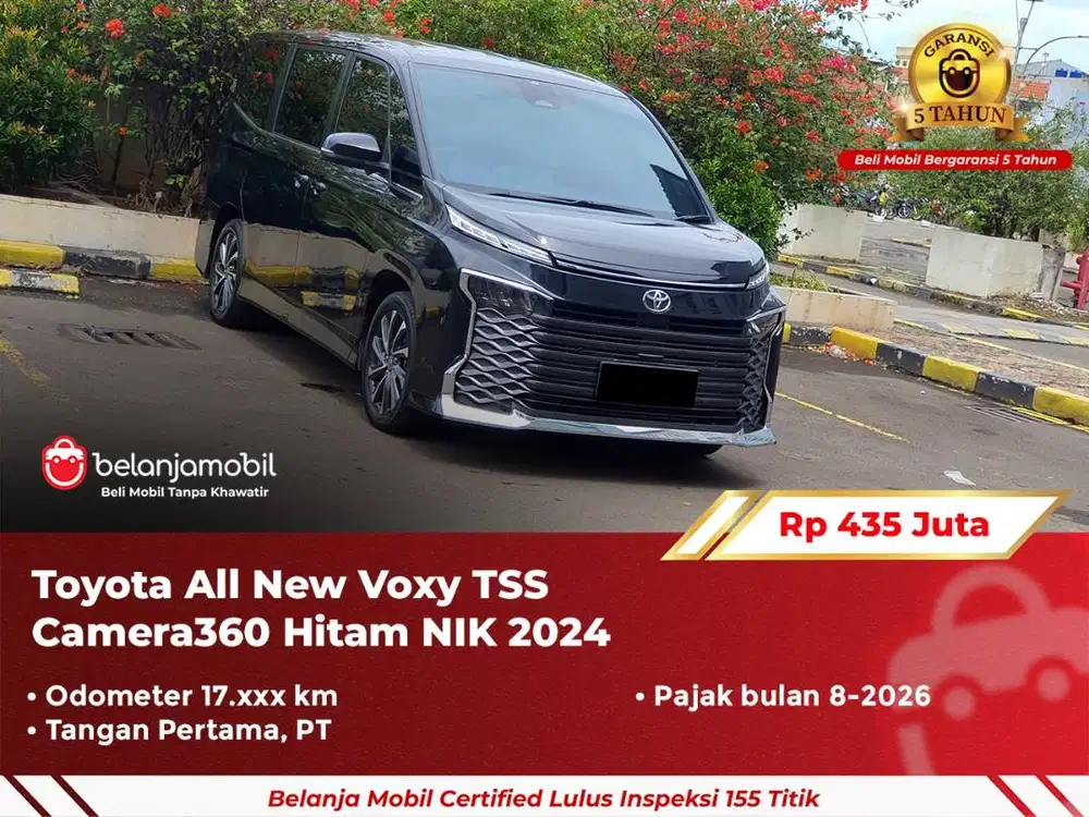 [ GARANSI 5TH ] Toyota All New Voxy TSS Camera360 Hitam NIK 2024/2025