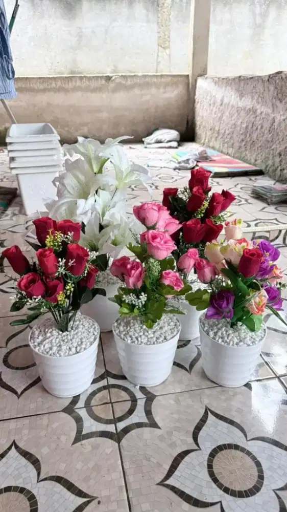 Bunga mawar sintetis, bunga palsu, bunga artificial