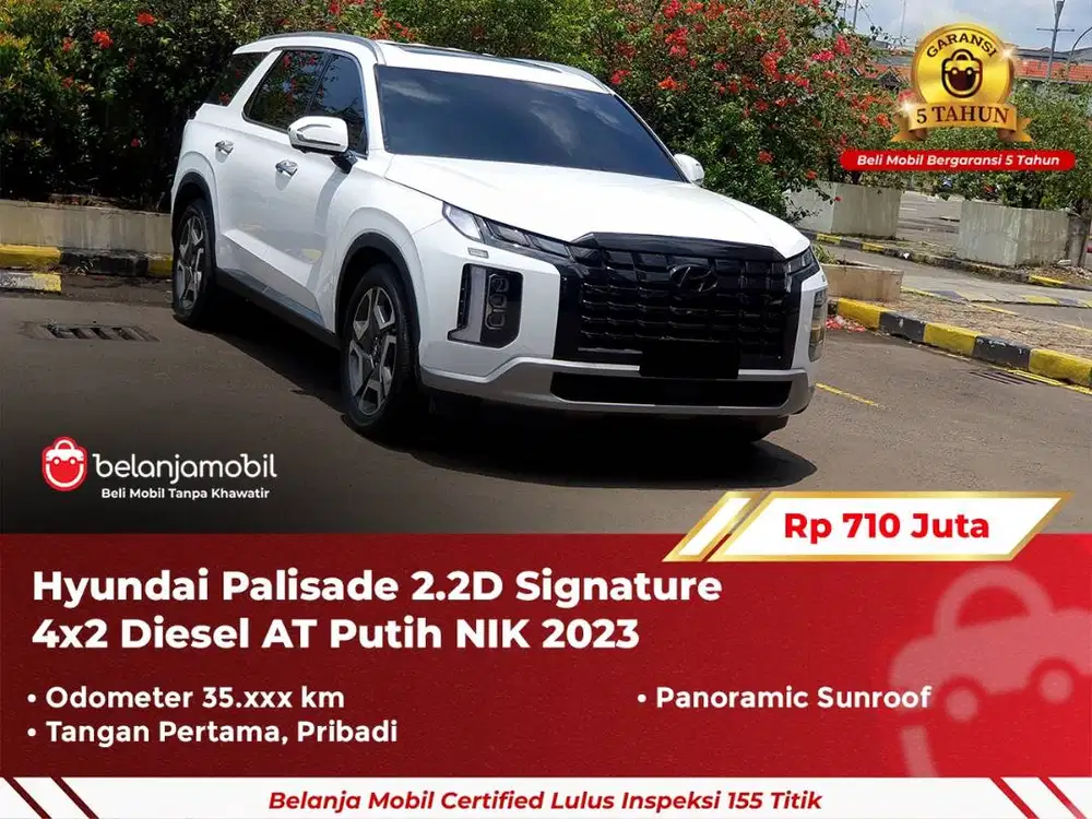 [GARANSI 5TH] Hyundai Palisade 2.2D Signature 4x2 Diesel AT 2023/2024
