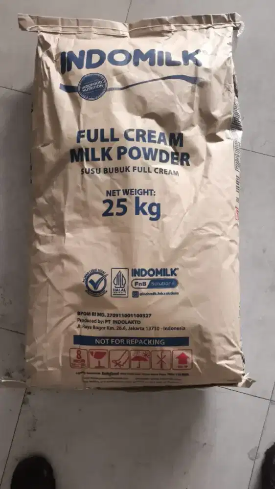 Susu Indomilk Full cream kemasan 25 kg