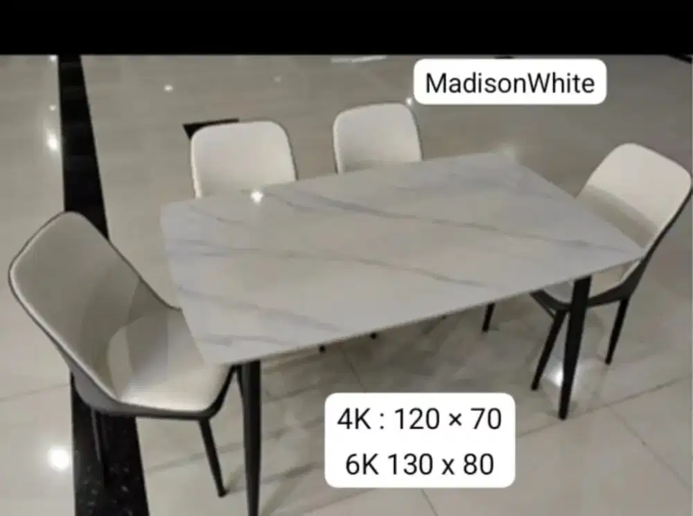 Termurah meja makan marmer 4kursi terlaris