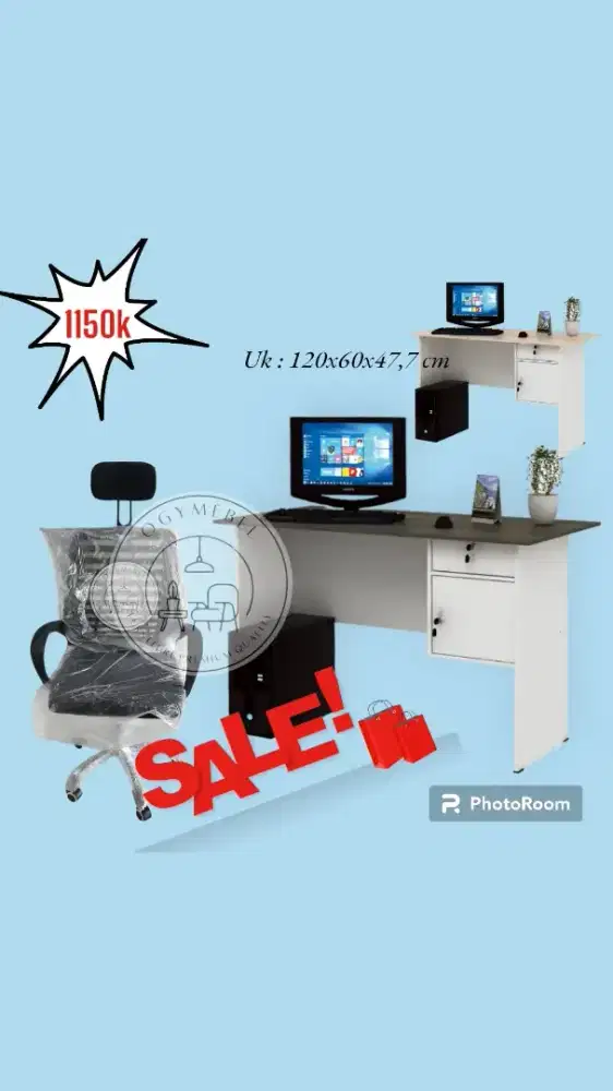 Promo sale satu paket meja dan kursi manager tersale