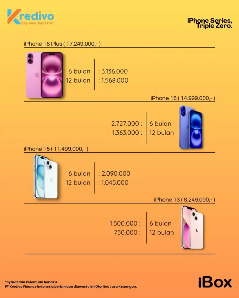 IPHONE CASH DAN KREDIT