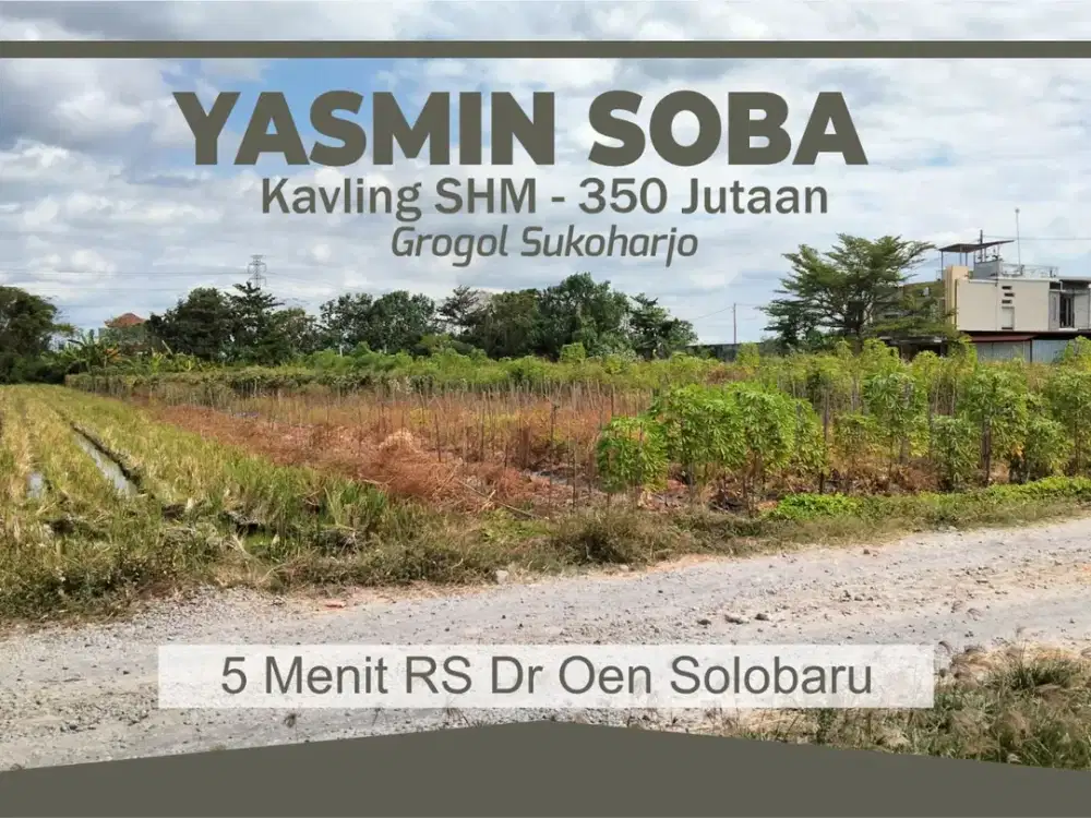 Tanah Kavling SHM 3 Jutaan, 6 Menit Al Azhar Solobaru