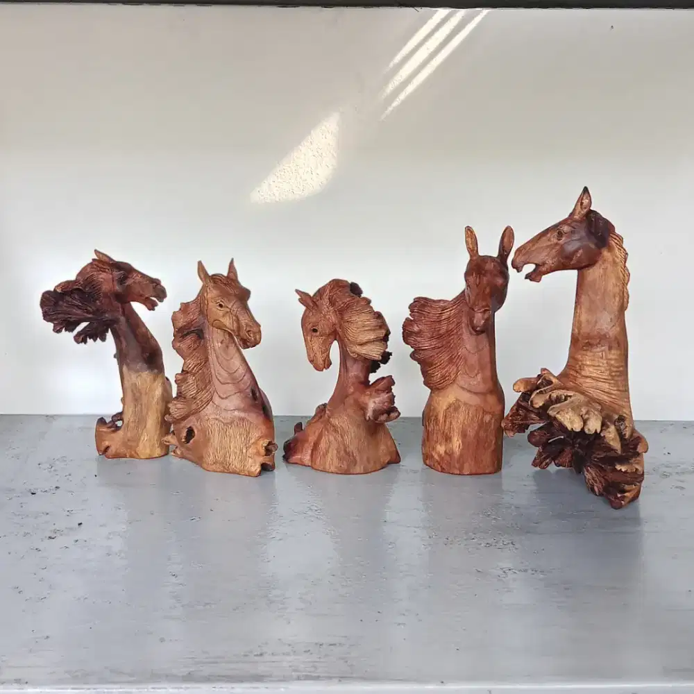 Patung kuda, bahan akar kayu @150k