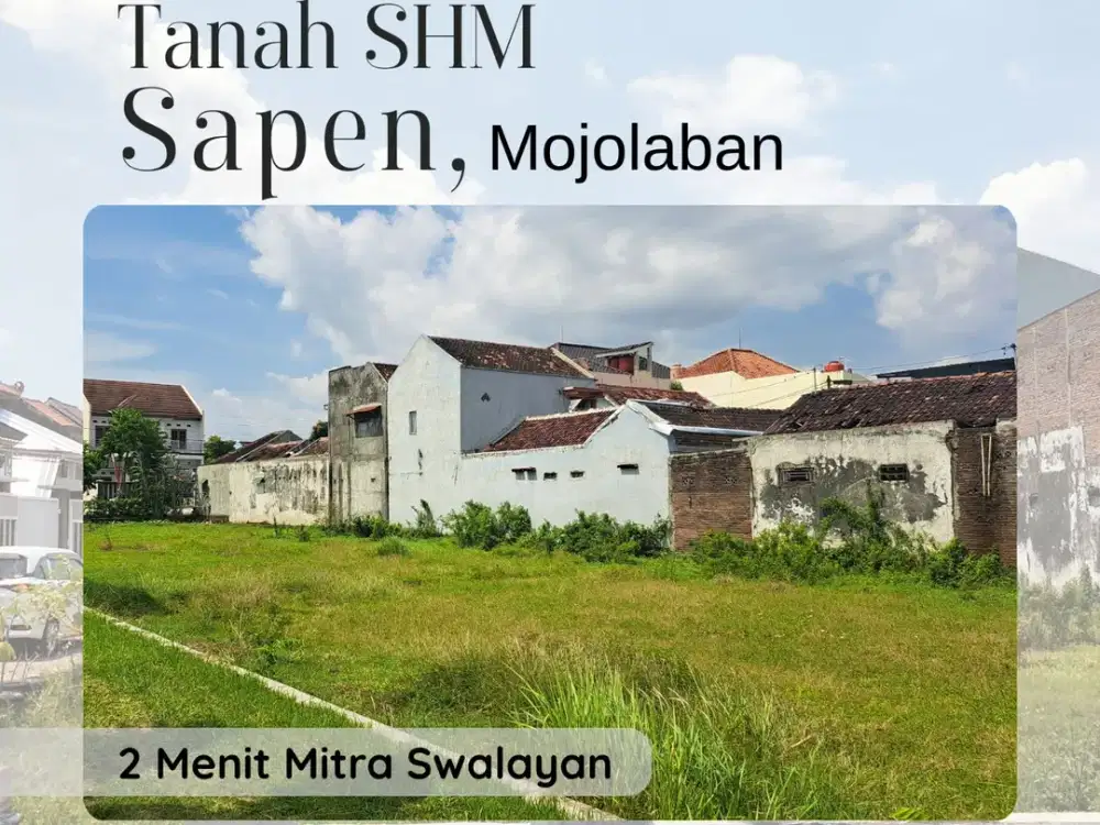 TANAH SAPEN Mojolaban, 2,7 Jutaan/m, Akses Jalan Aspal
