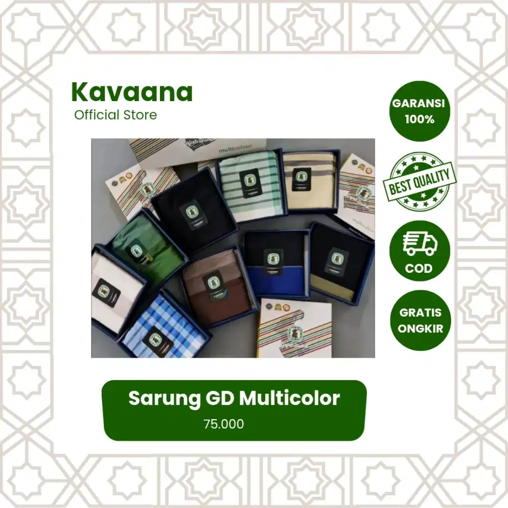 Sarung GD 4 Motif Multicolor | Sarung Gajah Duduk