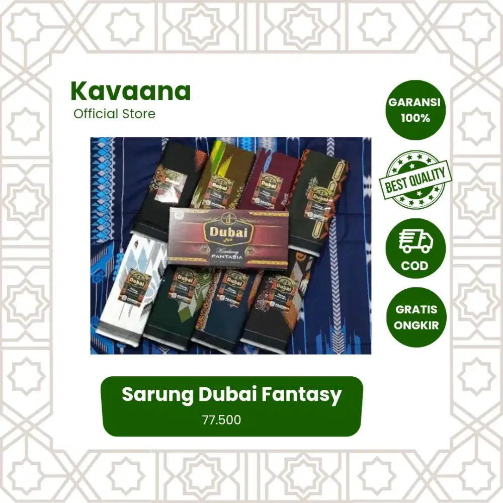 Sarung Dubai Kembang Fantasia | Sarung Mangga