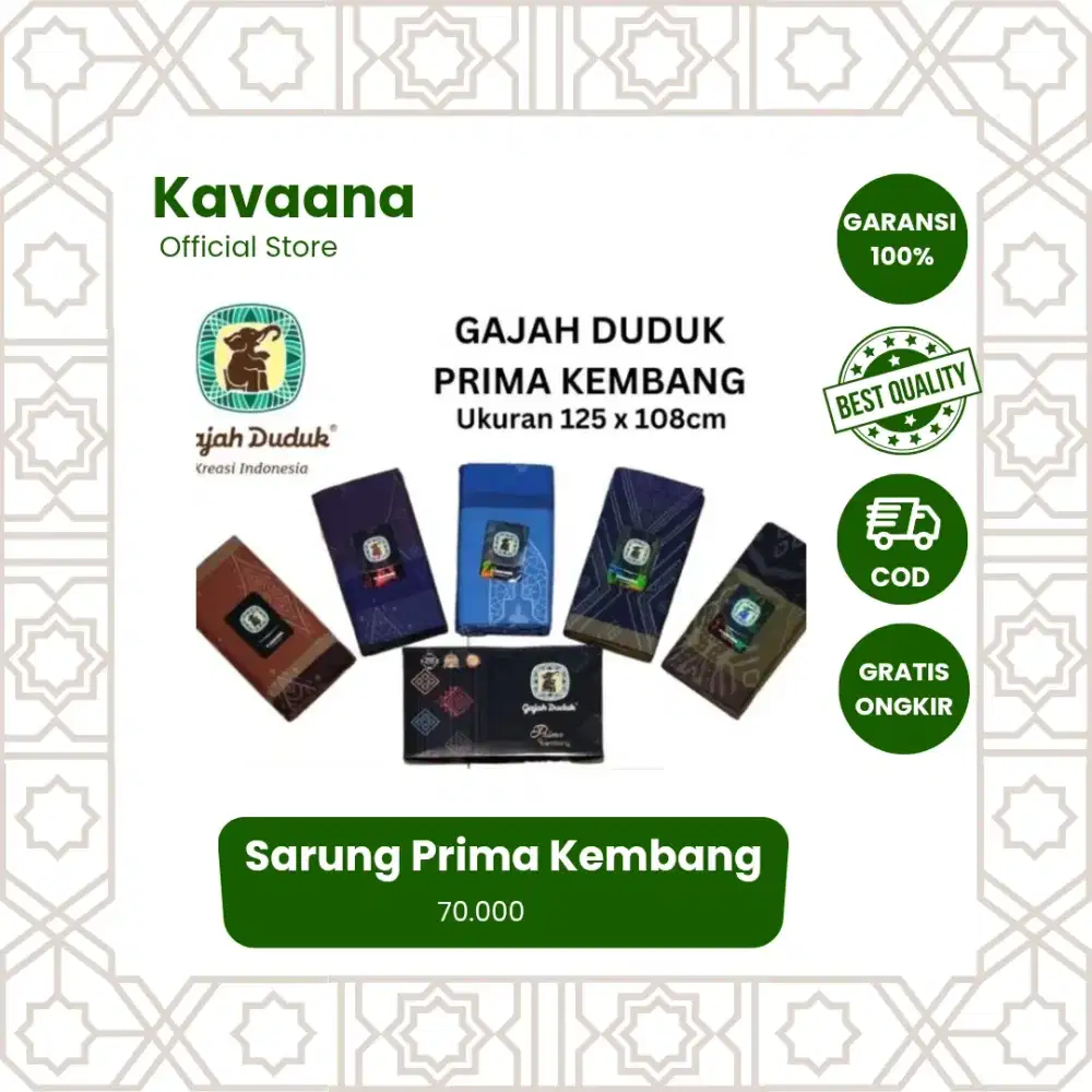 Sarung GD Prima Kembang | Sarung Gajah Duduk