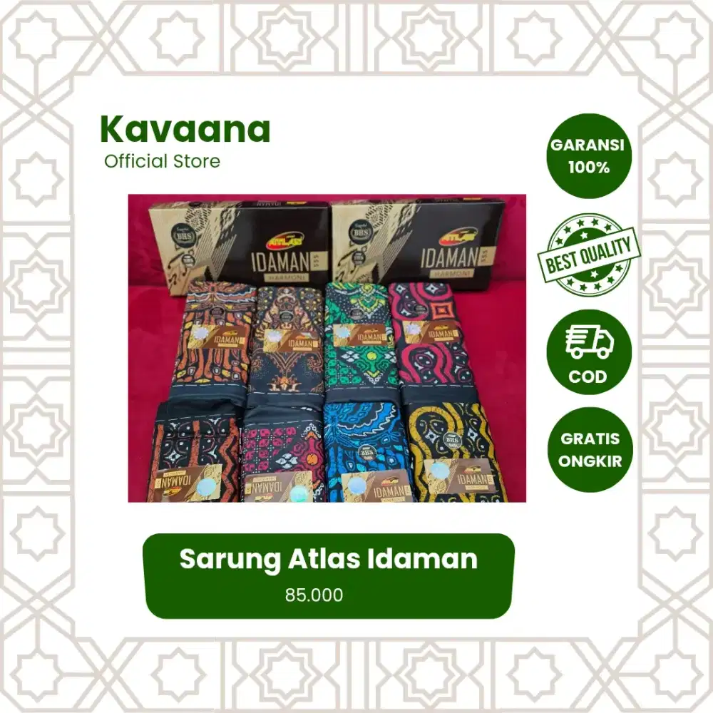 Sarung Atlas Idaman Harmoni | Sarung Motif Kembang