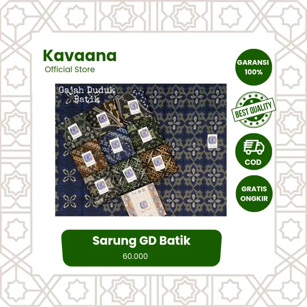 Sarung Tenun GD Batik Premium | Sarung Gajah Duduk