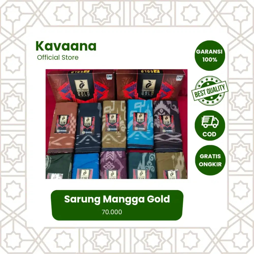 Sarung Gold Kembang | Sarung Mangga