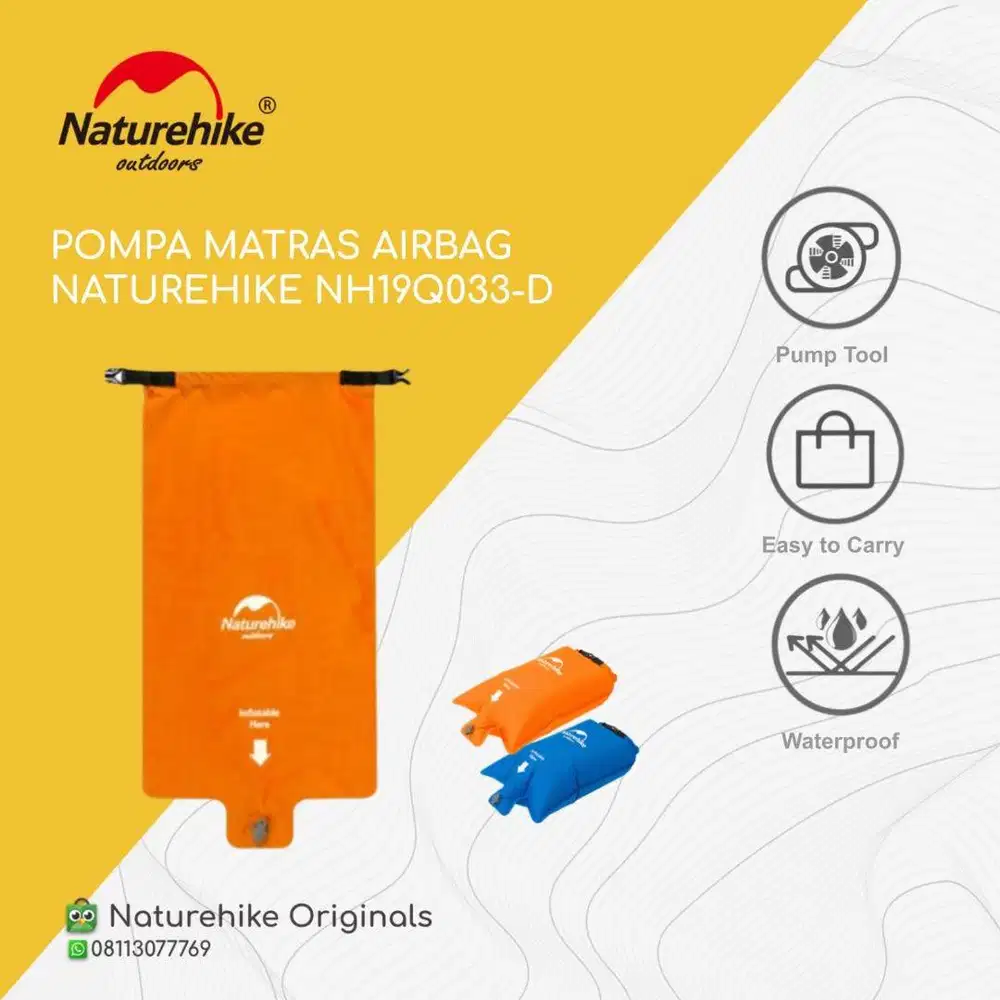 POMPA MATRAS AIRBAG NATUREHIKE NH19Q033-D - orange