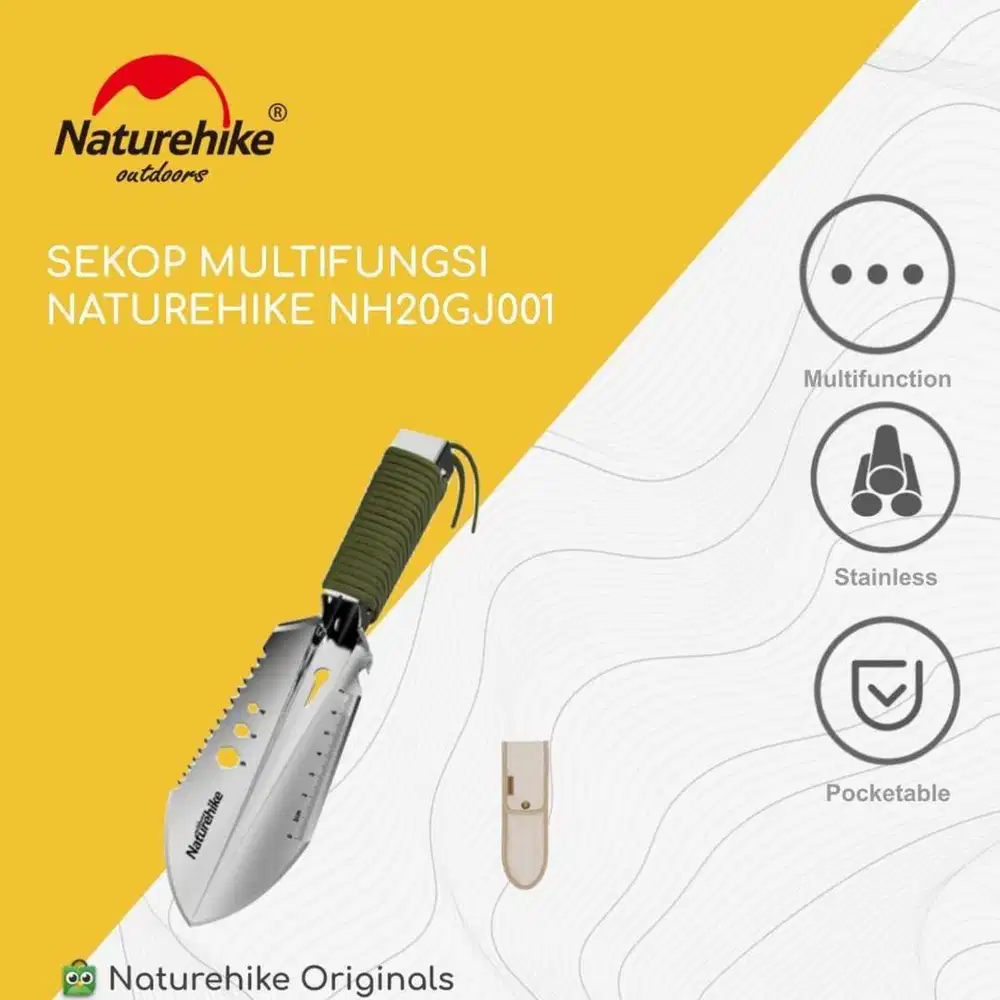 SEKOP MULTIFUNGSI NATUREHIKE NH20GJ001 CANGKUL BUANG AIR BESAR CAMPING