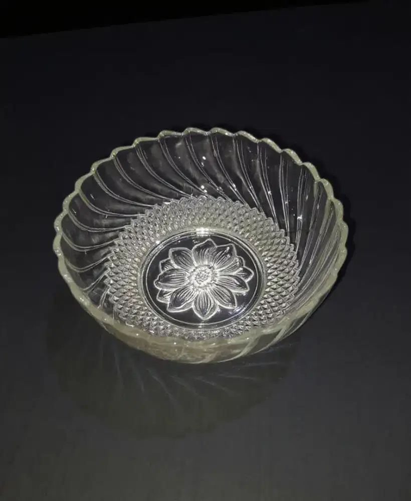 Mangkok kaca besar & tebal antik