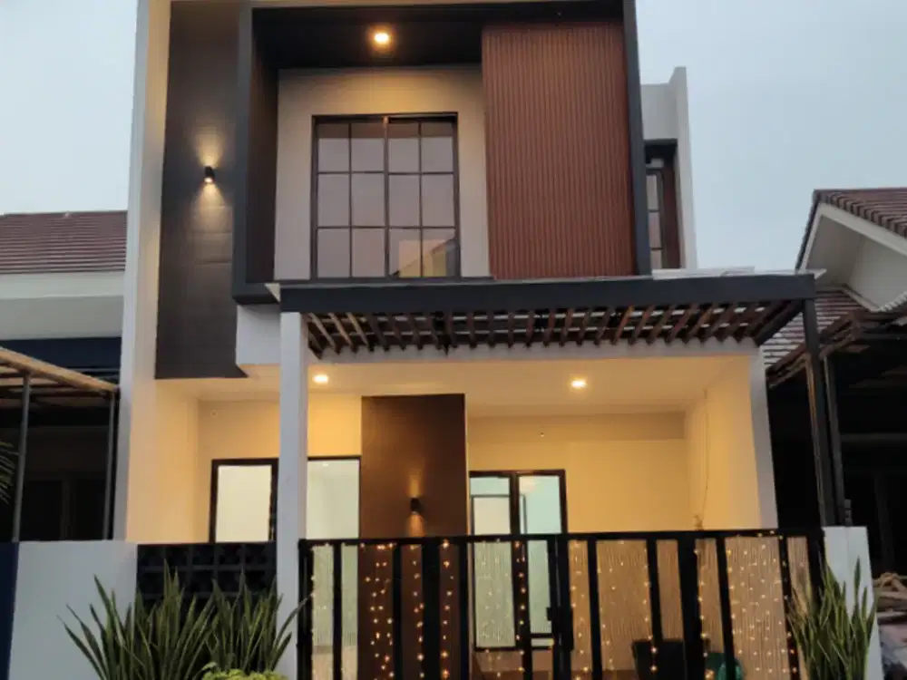 440. Dijual Rumah Baru 2 Lantai di Ifolia Aralia Harapan Indah Bekasi Semi Furnished siap huni bebas banjir