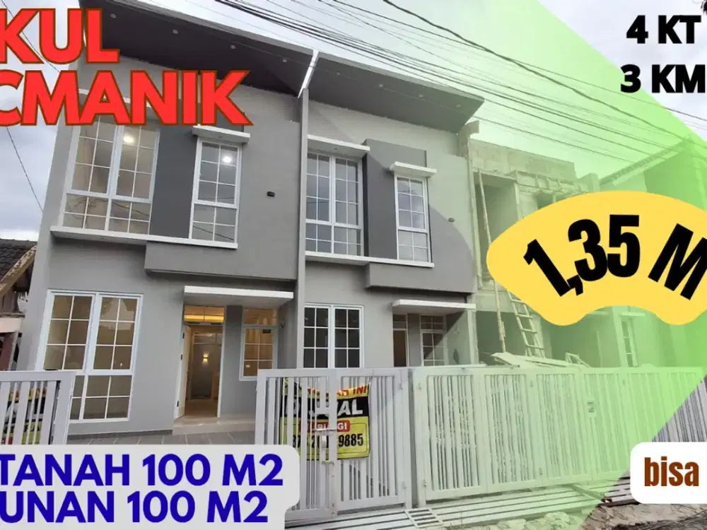 rumah minimalis moderen siap huni dekat sport jabar arcamanik bandung