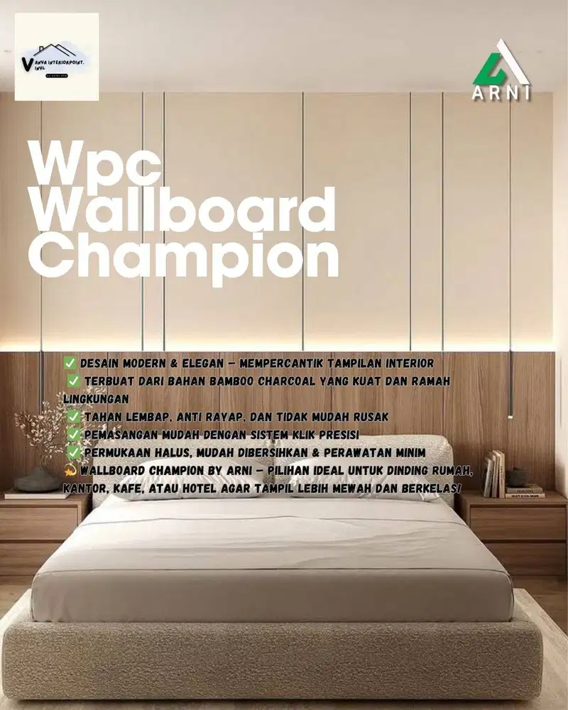 Wallboard Champion Panjang 3 M/ Lembaran – Dinding Kokoh, Estetik