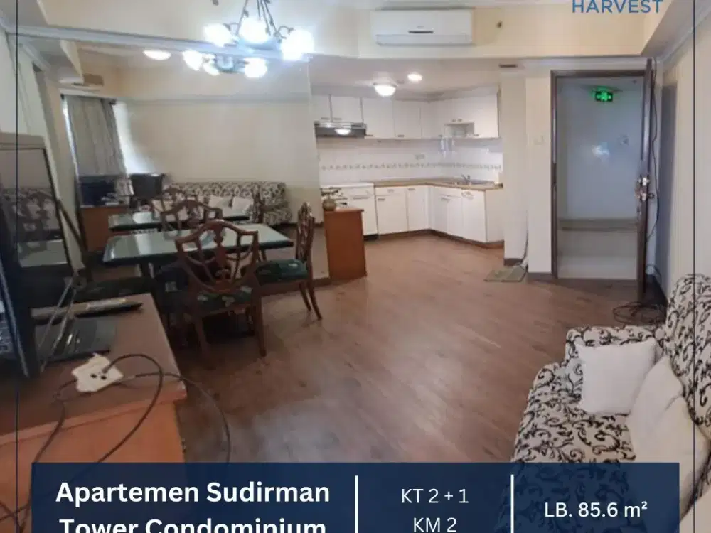 DIJUAL MURAH APARTEMEN SUDIRMAN TOWER CONDOMINUM 2+1BR FULL FURNISHED
