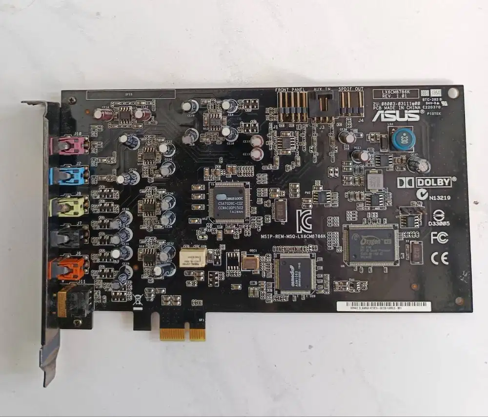 ASUS XONAR D KARAX SOUND CARD KARAOKE DOLBY SURROUND AUDIO 7.1