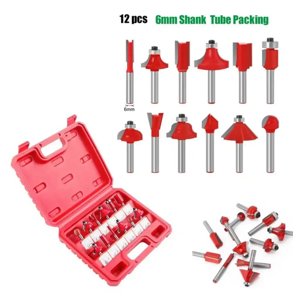 12 pcs mata trimmer router set 6mm