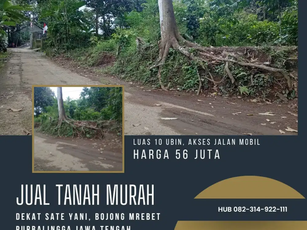 Jual tanah dekat bobotsari purbalingga jawa tengah