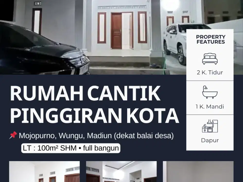 Dijual RUMAH BARU di Dekat Kecamatan Wungu, Mojopurno Madiun