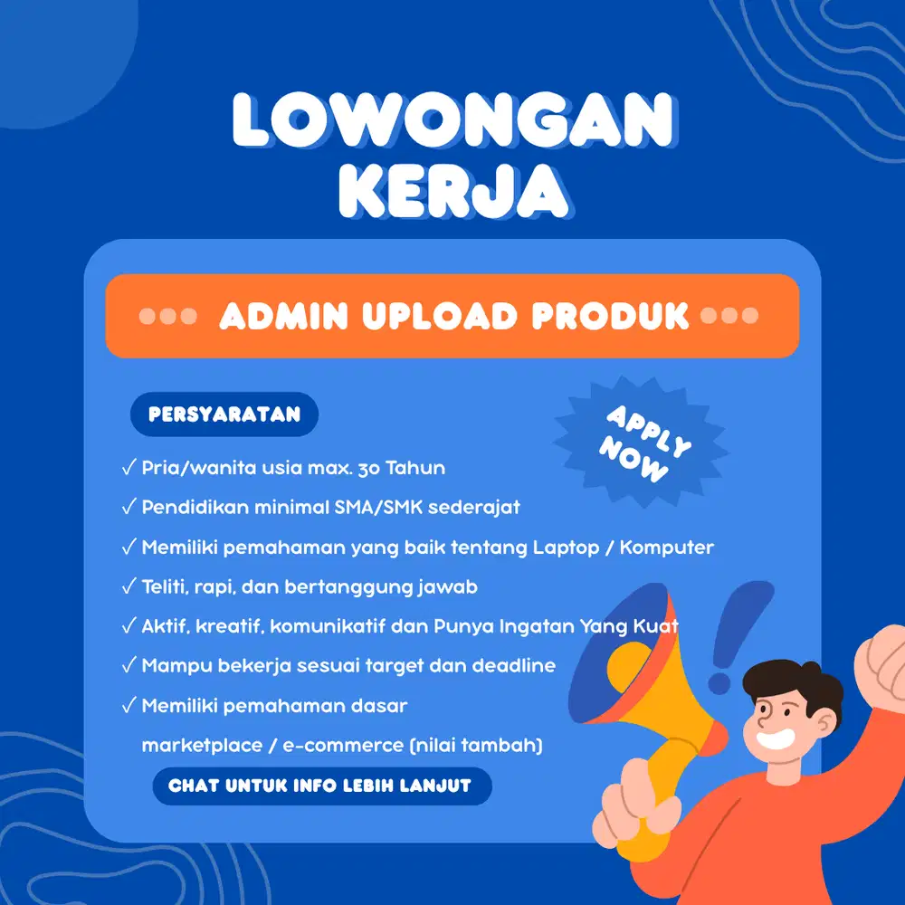 Lowongan Admin Upload produk