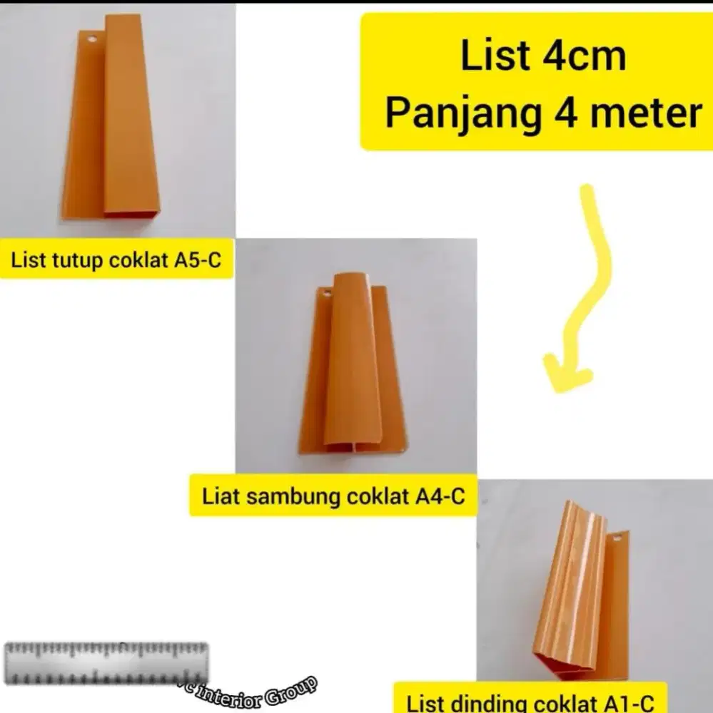 Menjual lis plafon PVC