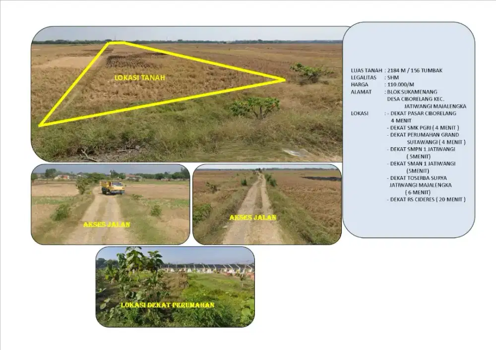 Jual Tanah Sawah Produktif